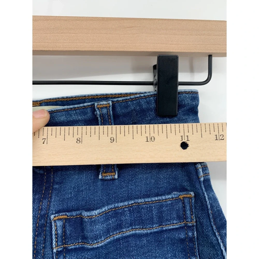 Madewell Wide Leg Jeans Womens 23 Blue Emmett Curvy Patch Pocket Denim Pants